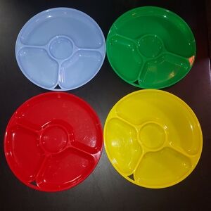 Colorful Divided Serving Plates Set